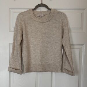 LOFT Light Beige Knit Sweater